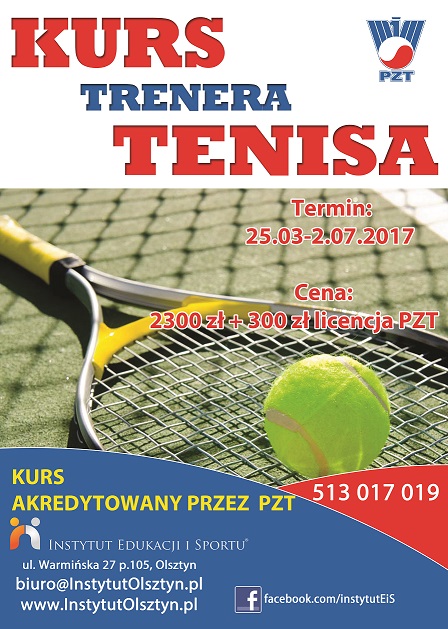 ZAPRASZAMY NA KURS INSTRUKTORA TENISA